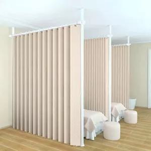 무타공 커튼 파티션 공간 원형 압축봉 커텐 가림천 칸막이 인테리어 원룸 공간분리
