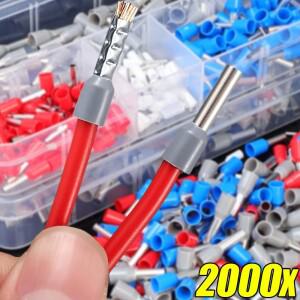 튜블러 크림프 터미널 절연 구리 케이블 핀 엔드 와이어 커넥터 페룰 슬리브 어소트먼트 키트