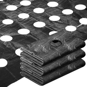 빈크림 78 x 6.5피트 정원 잡초 차단 조경 식재 구멍이 있는 패브릭 헤비 듀티 매트 야외 온실 심기용 커버