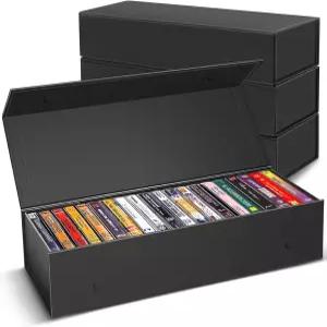 카세트 테이프 보관함 3팩 홀더 60개 케이스 미디어 보관 정리함