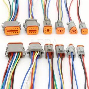 1Pcs DT 방수 자동차 커넥터 배선 DT06-2S/DT04-2P 3P 남성 플러그 소켓