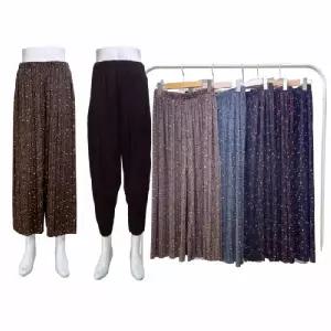 여성 가을 봄 간절기 꽃주름 통바지 와이드 꽃바지 승마바지 밑단시보리바지