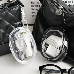 미니 투명 PVC 수납 정리파우치 인형파우치