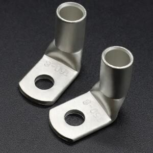 5/10pcs 와이어 터미널 L 형 직각 90도 벤드 코 T6/10/16/25/35-4/6/8/10/12 주석 도금 구리 압착 커넥터