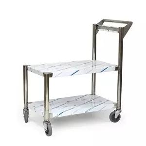 [셀러허브 1]스텐 서빙 카트 끌차 밀차 식당 핸드카 무소음 2단