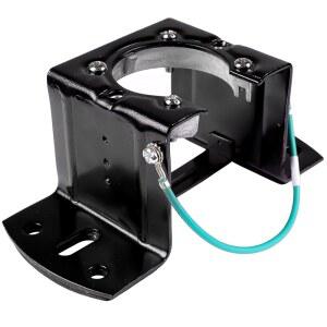 거실, 야외 파티오 또는 접지선이 있는 현관을 위한 천장 팬 장착 브래킷, AICWIOO 탄소강 경사 대성당 캐노피 브래킷(블랙)