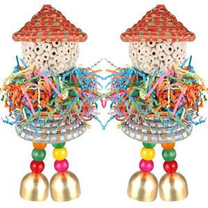 2PCS 새 장난감 앵무새, 작은 앵무새 잉꼬를 위한 종이 달린 솔라 볼을 채집하는 앵무새 앵무새 앵무새 앵무새 앵무새 앵무새 앵무새 앵무새, 사랑 새 버디 케이지 장난감 장식