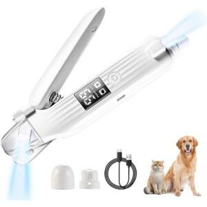 케이스 네일 이중 고휘도 통합 클로 LED 블레이드 라이트 트리머 스테인리스 USB 간편 전기 클립퍼 초보자용 샤프너 파일 내구성