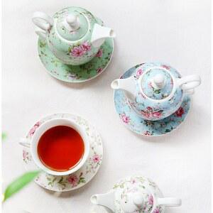 플라워 티세트 홍차티포트 카페 티팟세트