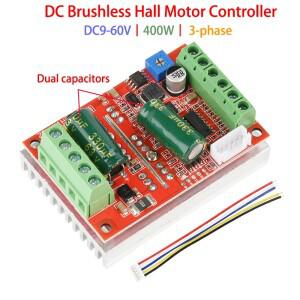 400W DC 9-60V PWM 3상 홀 브러쉬리스 모터 컨트롤러 보드 정방향/역방향/브레이크 기능이  드라이버