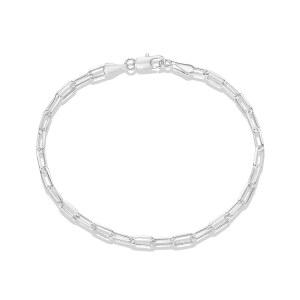 파보이 14K 골드 도금 페이퍼클립 /커브 /피가로 체인 여성용 조절 팔찌