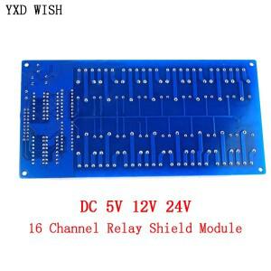 아두이노 DIY 키트용 릴레이 실드 모듈, 16 채널, DC 5V, 옵토커플러 LM2576 마이크로 컨트롤러 인터페이스