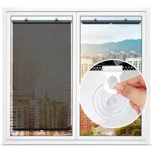 롤스크린 암막 붙이는블라인드 설치 대 창문 반자동