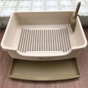 고양이 펠렛 변기 화장실 배변통 모래통 대형 박스 우드