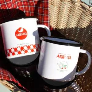 서울우유 레트로컵 우유컵 캠핑머그컵 커피컵 잔 음료수컵 카페컵 물잔 찻잔 물컵