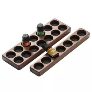 아로마 오일거치대 원목 오일랙 정리함 7구 트레이 회전 진열대 대용량 정리대 수납 보관함
