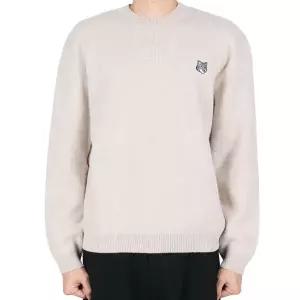 메종키츠네 25FW 남성 폭스헤드 울 니트 탄베이지 PM00817KT1180 0335