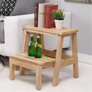 화분거치대 우드 2단 계단 선반 인테리어 우드수납선반 우드수납장 우드렉 조립식선반