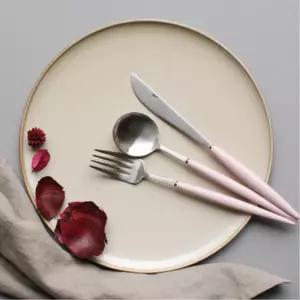 그립감 파스텔 모던 플레이팅 커트러리 스푼포크세트 식기세트 양식나이프 양식스푼