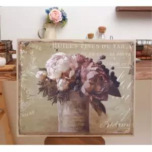 플라워 부쉬 빈티지 색감 테이블 캔버스 인테리어소품 북유럽액자 포스터그림 포스터