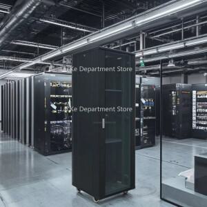 맞춤형 크기 22U-47U 네트워크 서버 랙 데이터 인클로저 캐비닛 19인치 표준 스틸 (깊이 600mm, 유리 도어