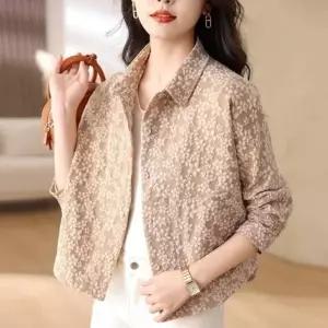 은창]입체 플라워 패턴 로맨틱 셔츠 자켓 점퍼 아우터 바람막이 겨울 가을 봄 아우터 잠바 코트 여성 외투