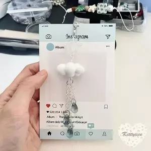 [셀러허브]비구름 키링 열쇠고리 백참 참 백꾸 가꾸 폰꾸 핸드폰줄 가방 에어팟 (S44004305)