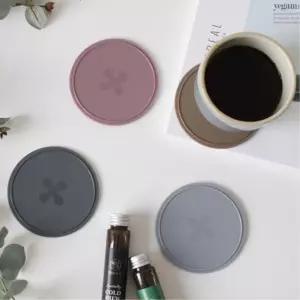 파스텔 원형 심플 컵받침 티코스터 4P 테이블매트 잔받침 카페컵받침 컵받침대 홈카페