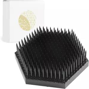 와자쿠라 일본산 검은 육각형 이케바나 켄잔 꽃꽂이 2.6인치(68mm) 핀 개구리 도구