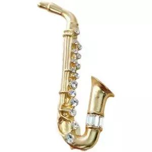 귀여운 색소폰 악기 라인스톤 브로치 라펠 핀 여성 남성 여성용 섬세한 음악 드레스 수트 셔츠 스카프 재킷