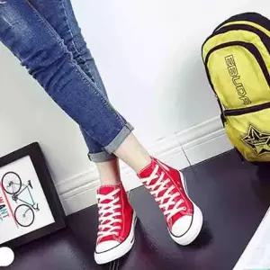 [리더스] 여자 캔버스화 스니커즈 데일리슈즈 레드컬러 (5714917A)