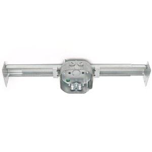 조절 가능한 바 행거가 있는 에어몬트 제품 천장 팬 마운팅 브래킷, 1-1/2인치 깊이, 2개의 NMSC 클램프, 1/2인치 녹아웃, 16-24인치 조이스트 공간, 접지 나사, 조명 기구용 전기 박스에 맞습니다