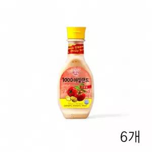 오뚜기 1000 아일랜드 드레싱 500g X 6개 샐러드 시저드레싱 양상추샐러드소스 치폴레소스 버거소스