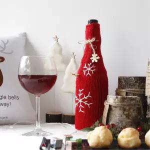 크리스마스 와인병 커버 뜨개 보틀커버 교회파티 파티소품 겨울장식 영어유치원 카페