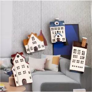 북유럽마을 미니하우스 세트 4p 카페감성 북유럽소품 인테리어소품 장식소품 장식용