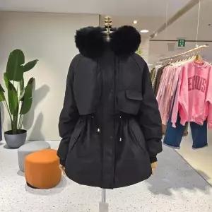 C23L7FPD014_안감밍크 비죠 케이프 웰론패딩