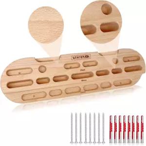 버티펙 나무 행보드 암벽 등반 볼더링 손가락 힘 및 당김을 위한 마운팅 키트가 있는 핑거보드 조절 가능한