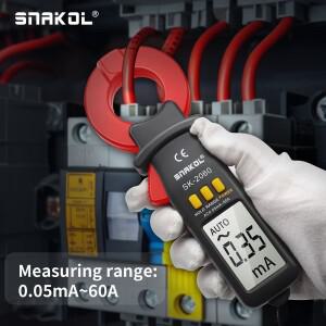 호환 SK-2060 디지털 클램프 미터 AC 0.05mA-60A  전문 누설 전류 테스터 펜치 가전 도구