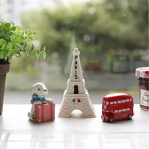파리 에펠탑 여행 버스 강아지 미니어쳐 미니어처 장식품 북유럽소품 인테리어소품
