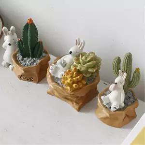 계묘년 선인장 토끼 조화 장식 3p 장식품 분위기 감성소품 유럽소품 북유럽소품