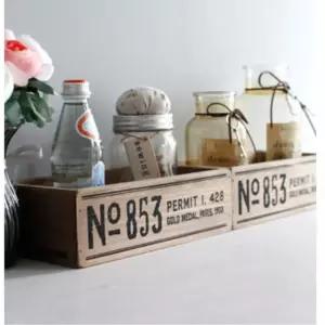 우드 인테리어 소품 직사각엔틱 화분 박스 앤틱인테리어 레트로인테리어 레트로감성