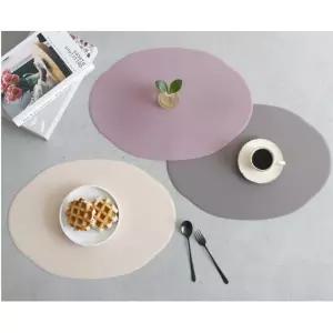 실리콘식탁매트 타원형 테이블 인테리어 접시 실리콘매트 방수식탁보 식탁상판 식탁보