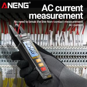 호환 ANENG PN129 클램프 미터 스마트 멀티미터 비접촉식 감지 AC/DC 전압 600V 전류 저항 NCV 4000 카운트