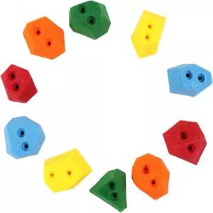 Atomik 암벽 등반 홀드 10개 세트 나사형 비스듬한 발 디딤 다양한 밝은 색상