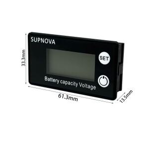 호환 3S-20S DC 배터리 전압계 8V-100V 용량 표시기 전력계 리튬 LiFePO4 납산 셀 12V 24V 48V 60V 72V 84V