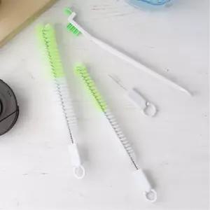 주방용품 4p구성 다용도 틈새 청소솔 틈새세척솔 오일병솔 젖병솔 주방세척솔 빨대솔