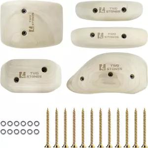 투 스톤 나무 암벽 등반 홀드 목재 등반용 버라이어티 스크류 그립 장착 하드웨어(HD5in1-B)