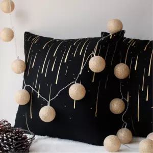 레드그린 코튼볼 크리스마스분위기 조명 와이어전구 성탄절꾸미기 트리조명 데코 xmas