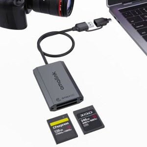 [미국배송] CFEXPRESS 타입 B 및 XQD 카드 리더 듀얼 커넥터가 있는 MALINK 슬롯 USB 3.2 GEN 2 10G 어댑터(USB A&USB C) .ANDROID /WINDOWS /MAC OS /IPAD와 호환되는 플러그 앤 플레이