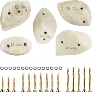 투 스톤 나무 암벽 등반 홀드 체육관용 우드 등반용 다양한 나사와 장착 하드웨어 세트